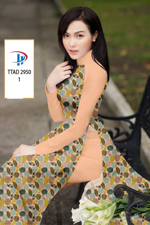 Vải Áo Dài Hình Lá AD TTAD2950 52